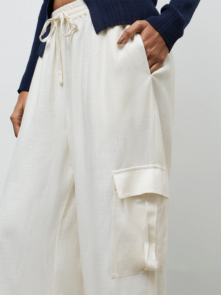 LOV Off-White High Rise Pants