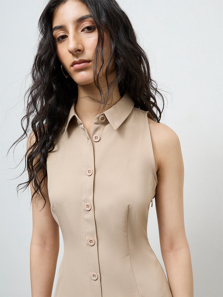 Nuon Beige A-Line Dress