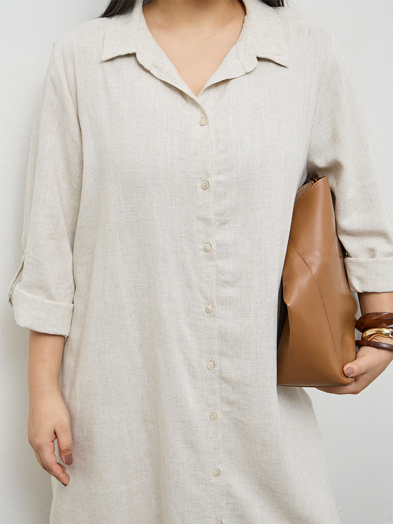 Diza Beige A-Line Kurta