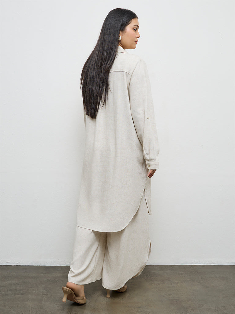 Diza Beige A-Line Kurta