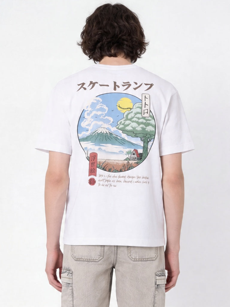 Y&F Kids Boys Off-White Scenic-Inspired Cotton T-Shirt
