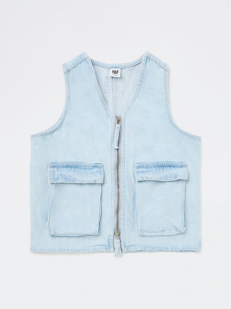 Y&F Kids Boys Blue Denim Jacket