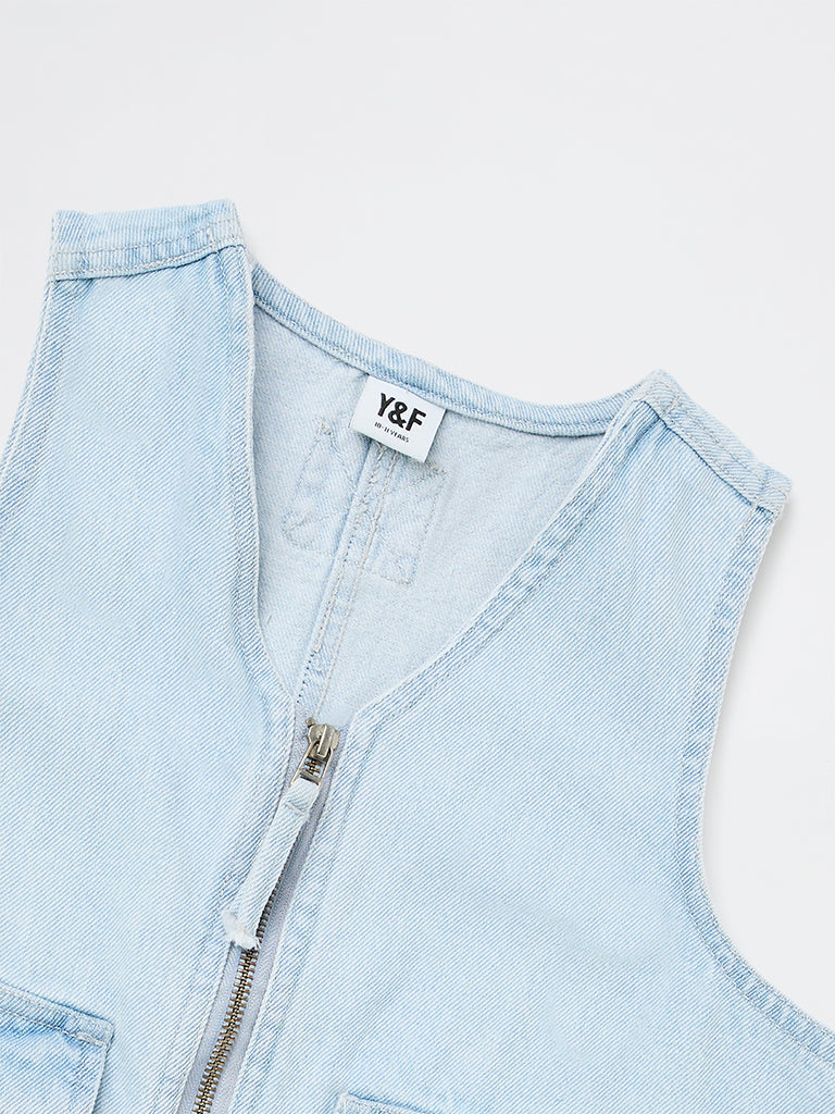 Y&F Kids Boys Blue Denim Jacket
