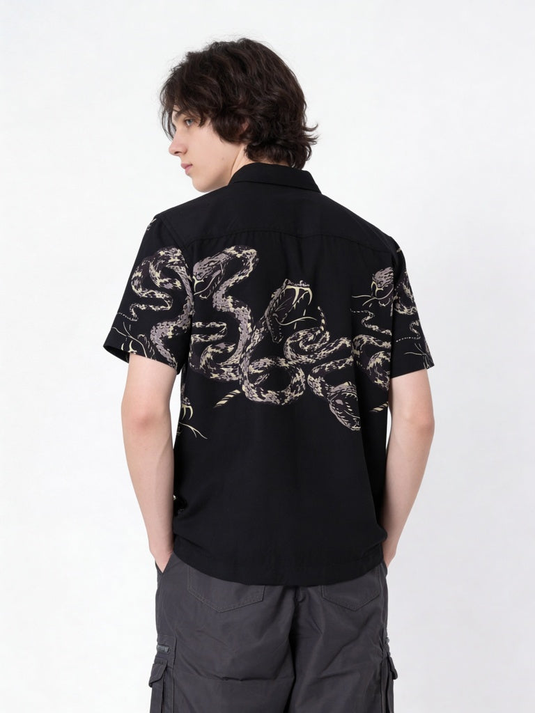Y&F Kids Boys Black Printed Shirt