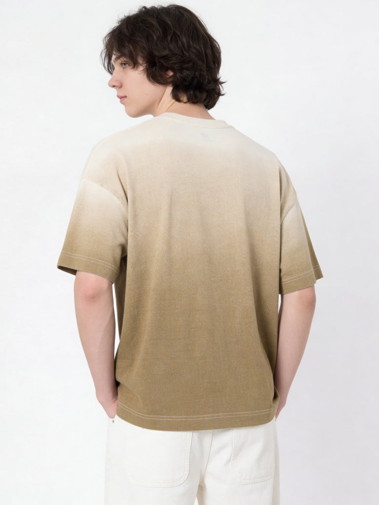 Y&F Kids Boys Taupe Graphic Printed Cotton T-Shirt