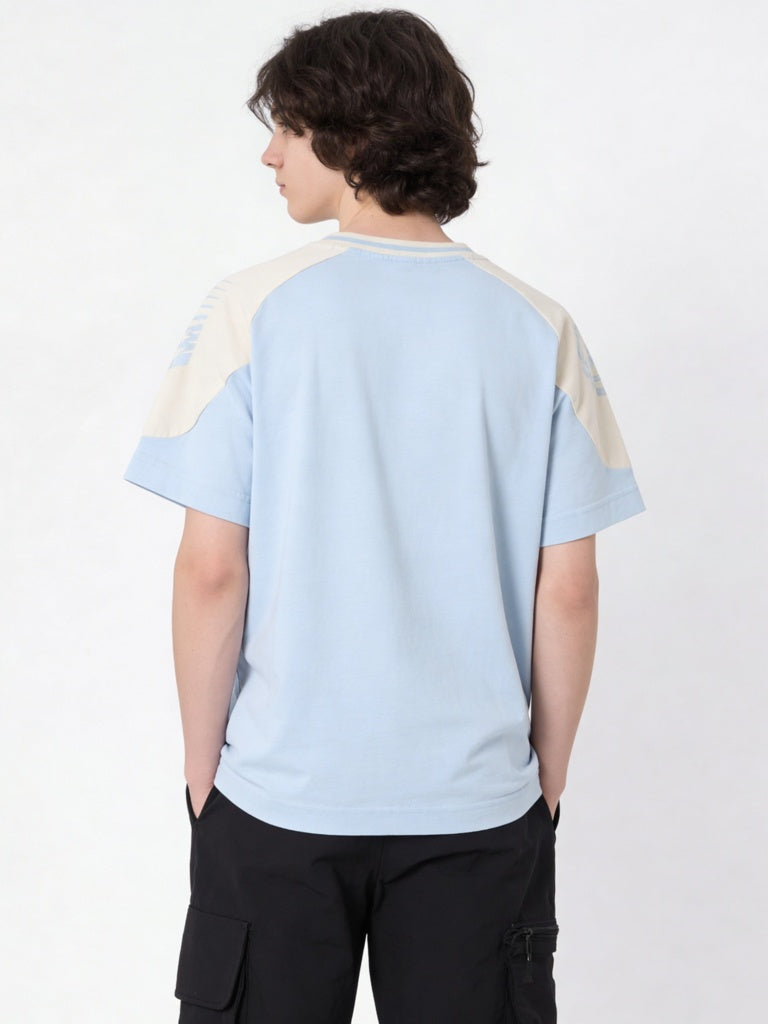 Y&F Kids Boys Light Blue Numerical Printed Cotton T-Shirt