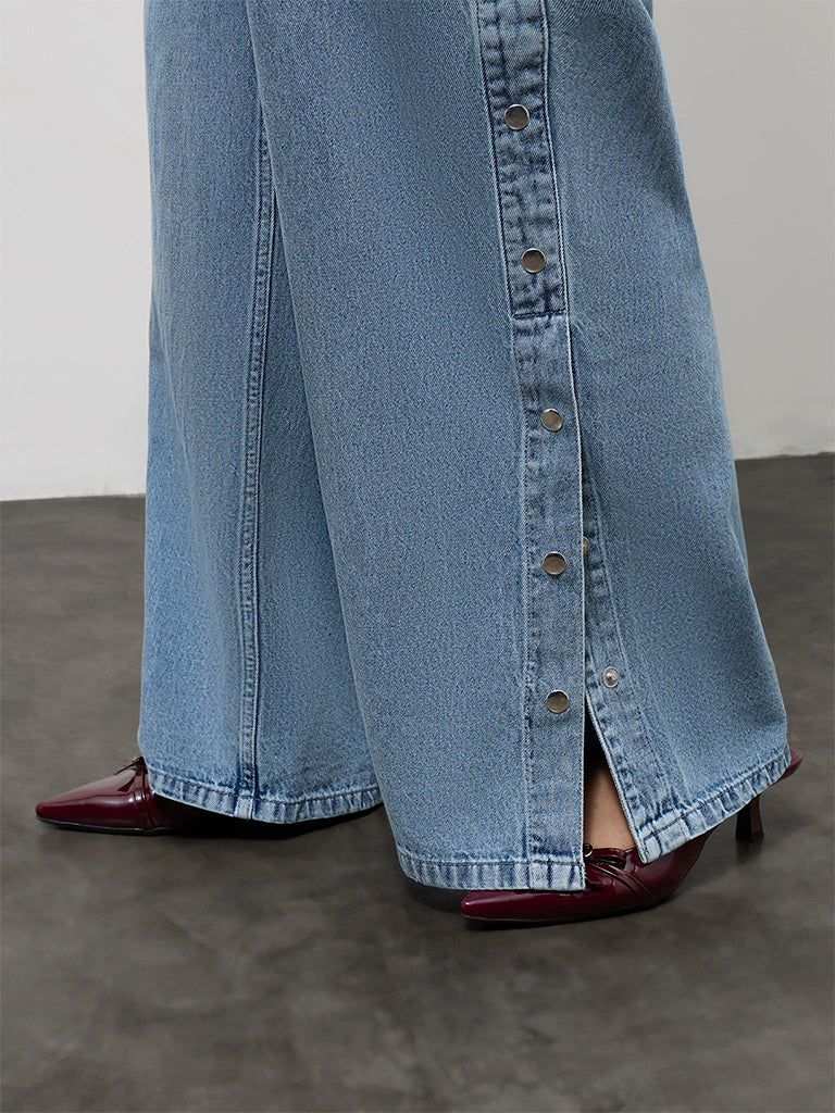 Gia Blue Acid Wash High-Rise Jeans