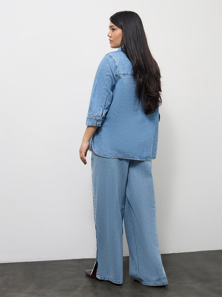 Gia Blue Acid Wash High-Rise Jeans