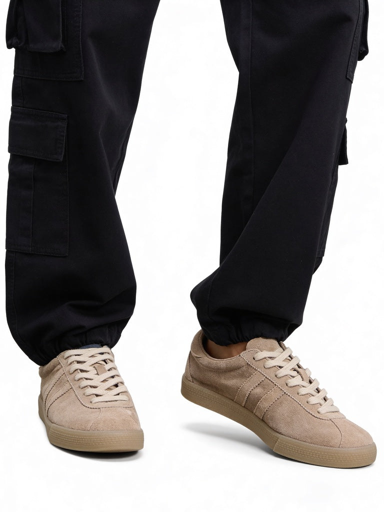 SOLEPLAY Brown Suede Lace Up Sneakers