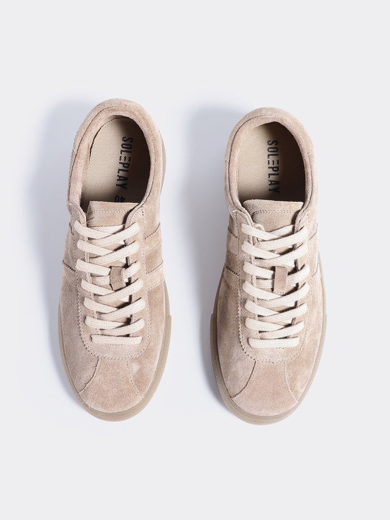 SOLEPLAY Brown Suede Lace Up Sneakers