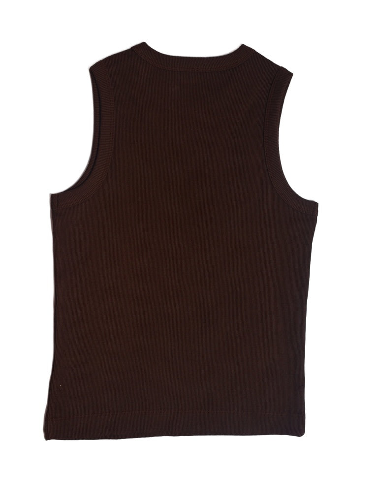 Y&F Kids Boys Brown Slim-Fit Cotton-Blend Vest
