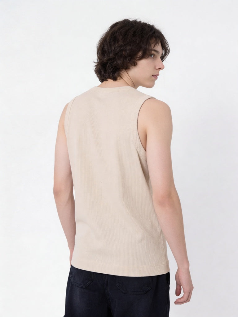 Y&F Kids Boys Off-White Cotton-Blend Vest