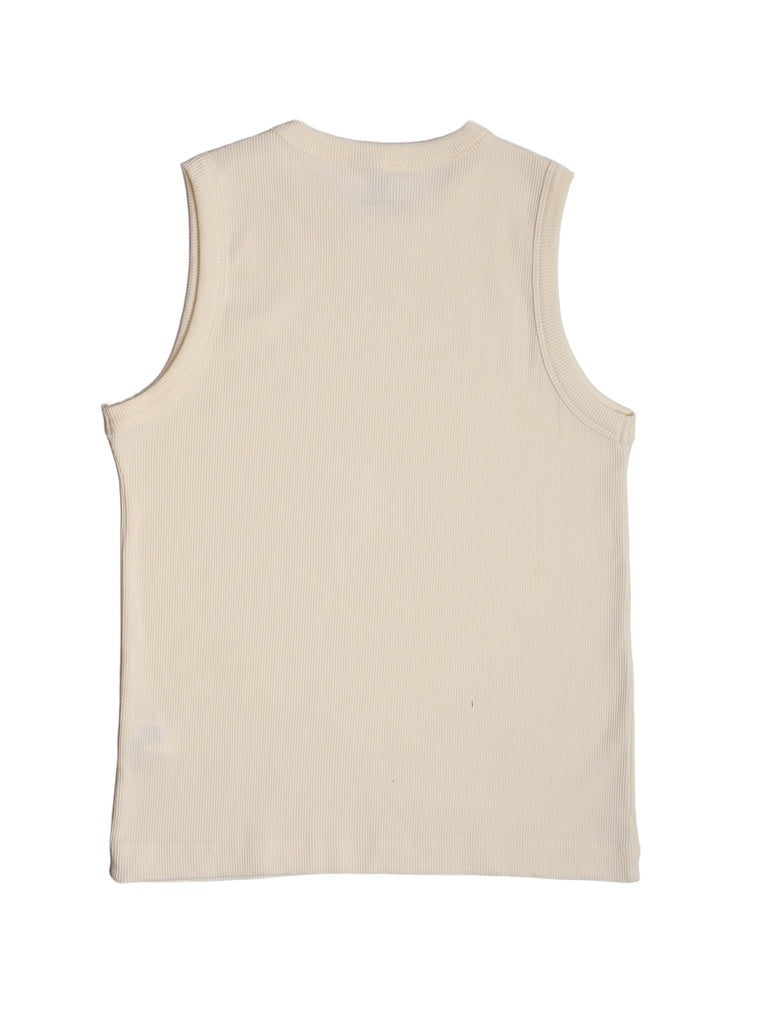 Y&F Kids Boys Off-White Cotton-Blend Vest