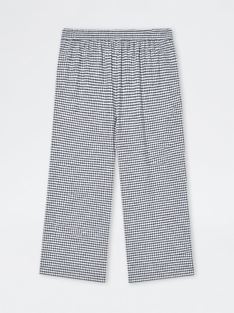 Gia Black and White Striped High-Rise Pants