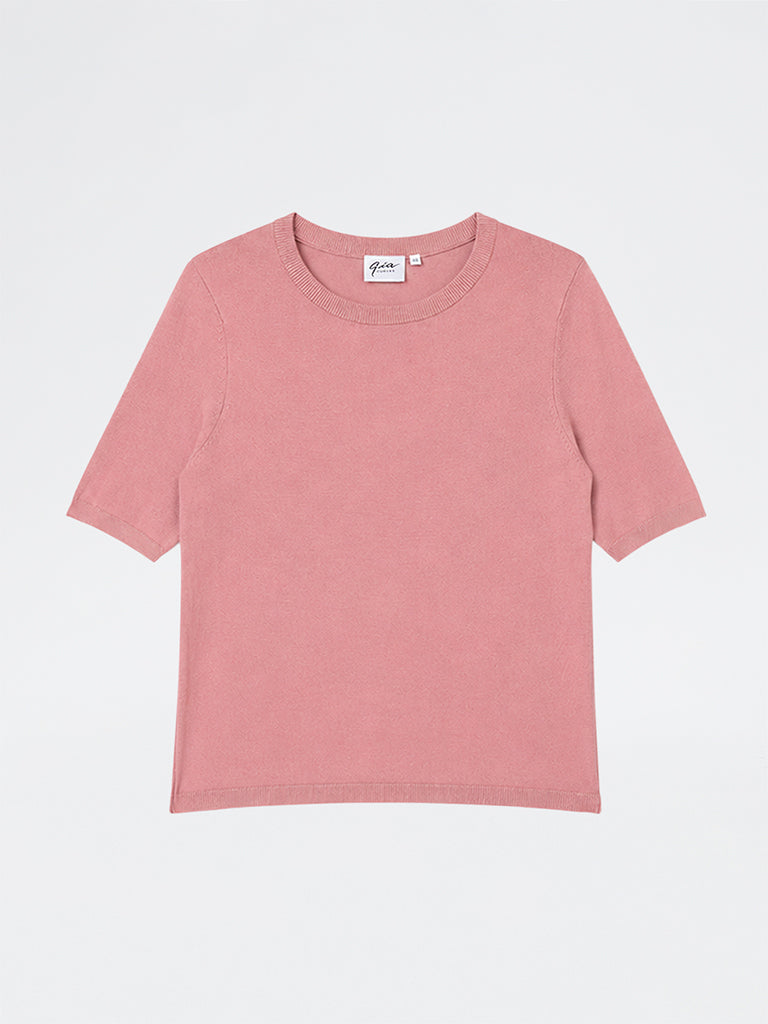 Gia Dusty Pink Solid Sweater