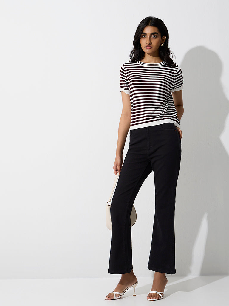 LOV Wine Striped T-Shirt
