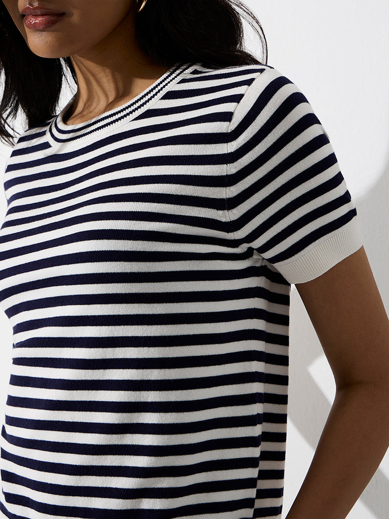 LOV Navy Striped T-Shirt