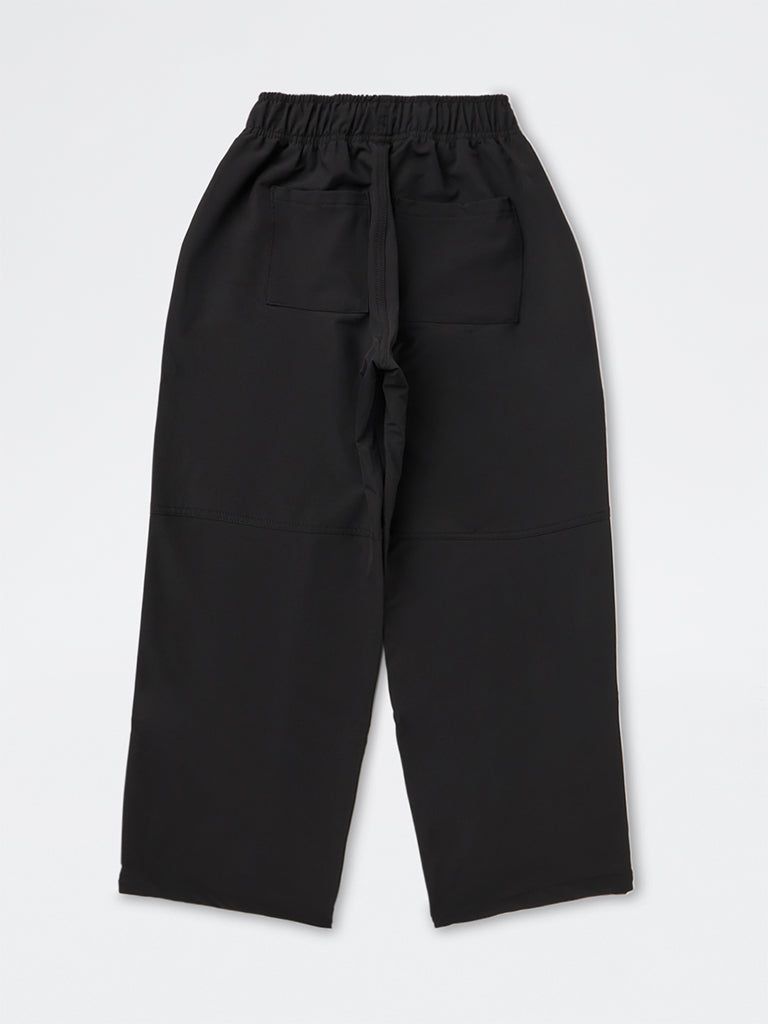 Boys Black Cargo-Style Mid-Rise Pants