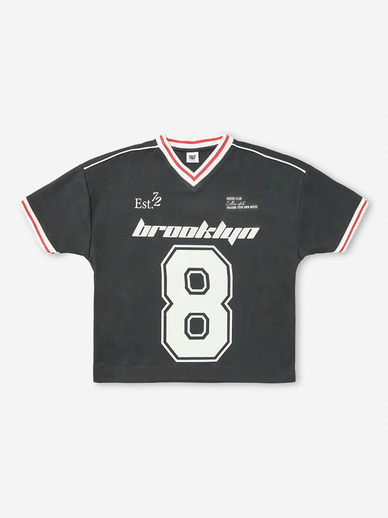 Boys Black Numerical Printed T-Shirt