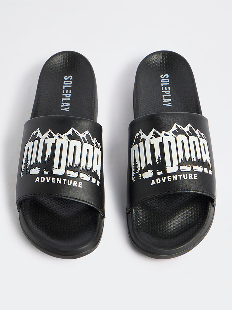 SOLEPLAY Black Text Design Pool Slides