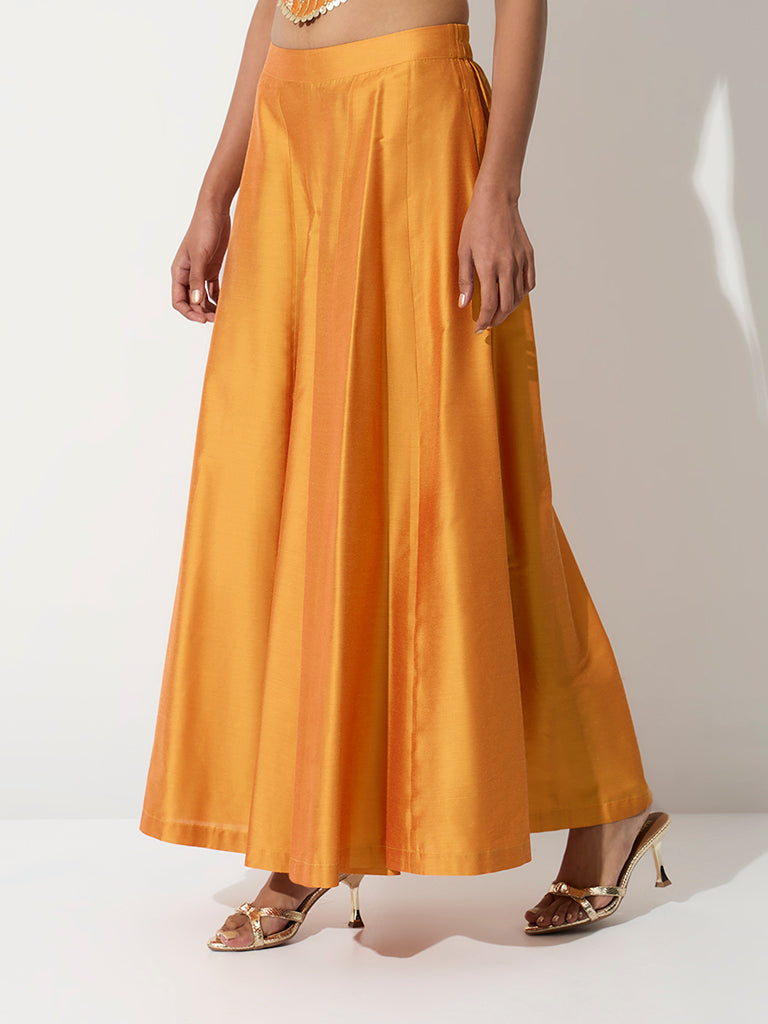Vark Yellow Solid Palazzos