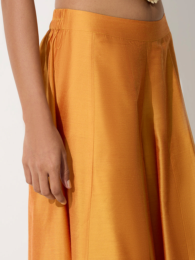 Vark Yellow Solid Palazzos