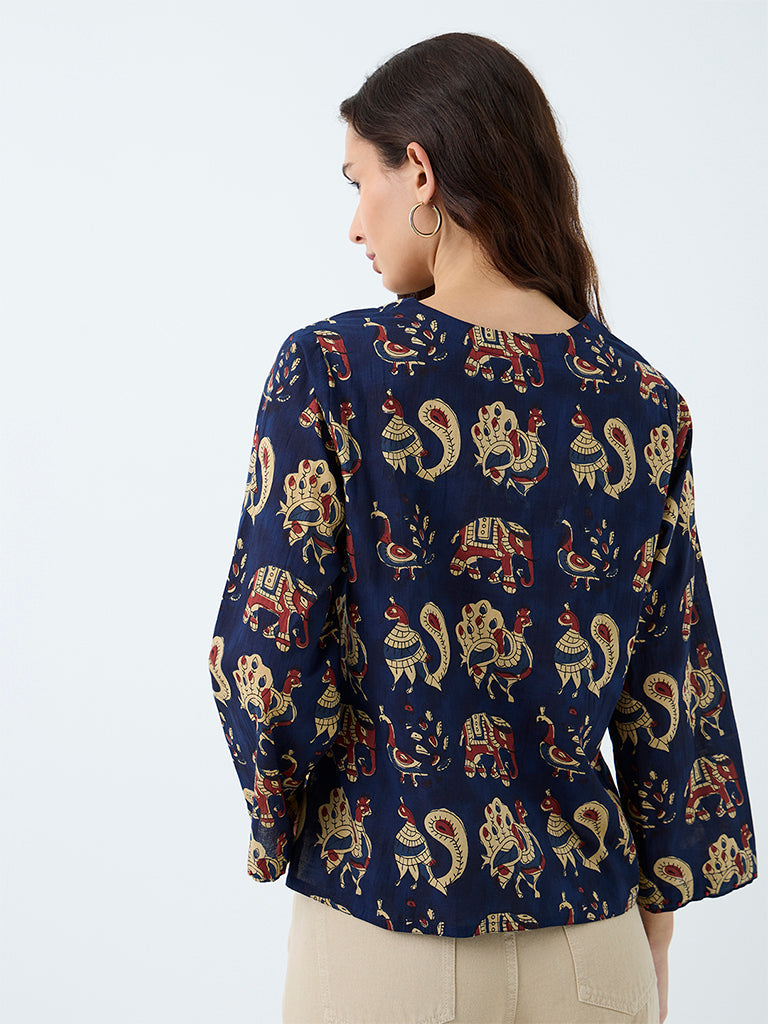 Utsa Indigo Printed Cotton Tunic