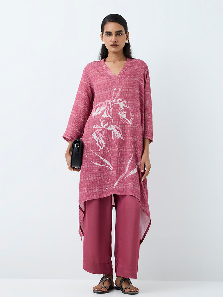 Zuba Pink Solid Pants