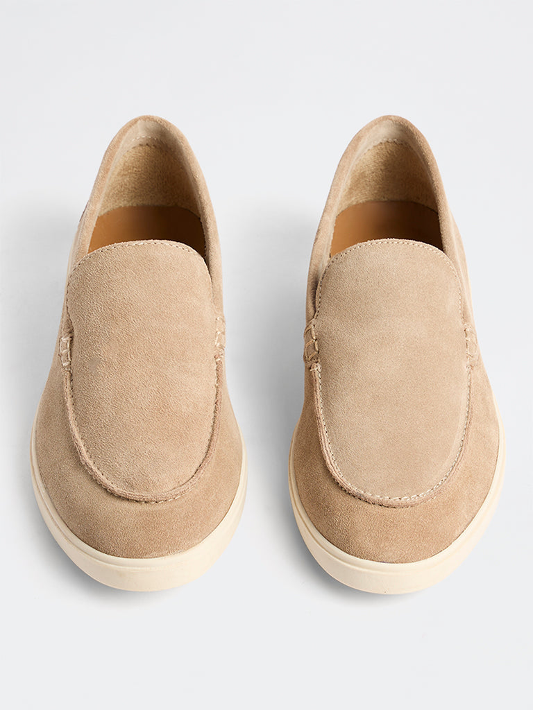 SOLEPLAY Beige Suede Loafers