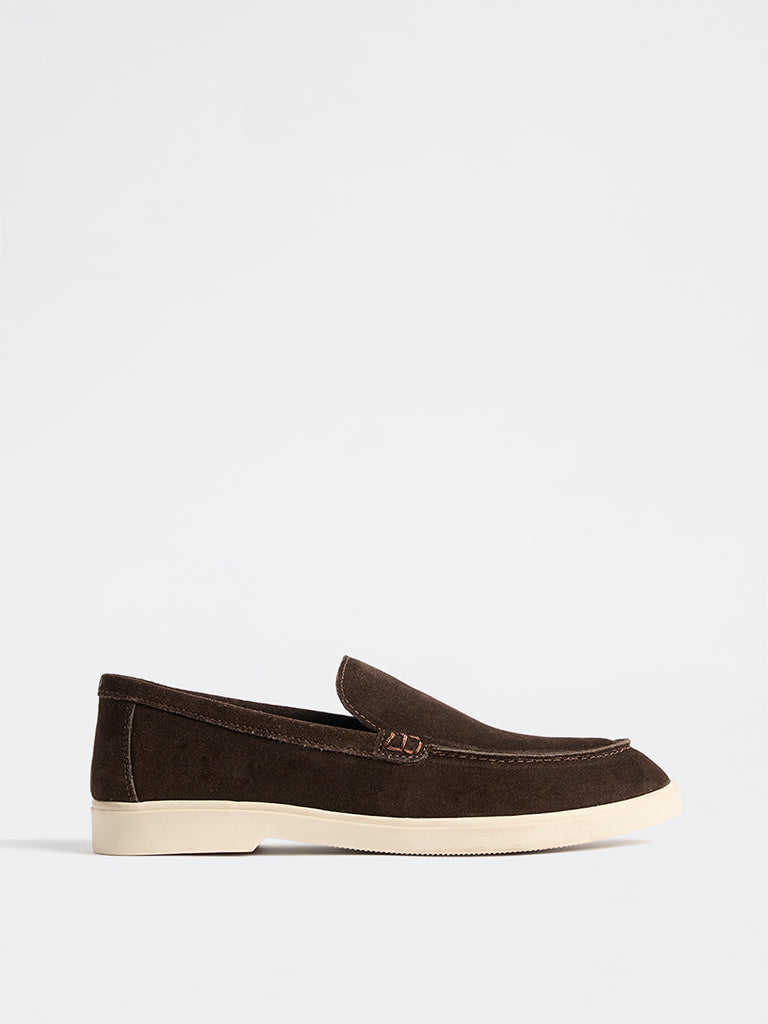 SOLEPLAY Dark Brown Suede Loafers