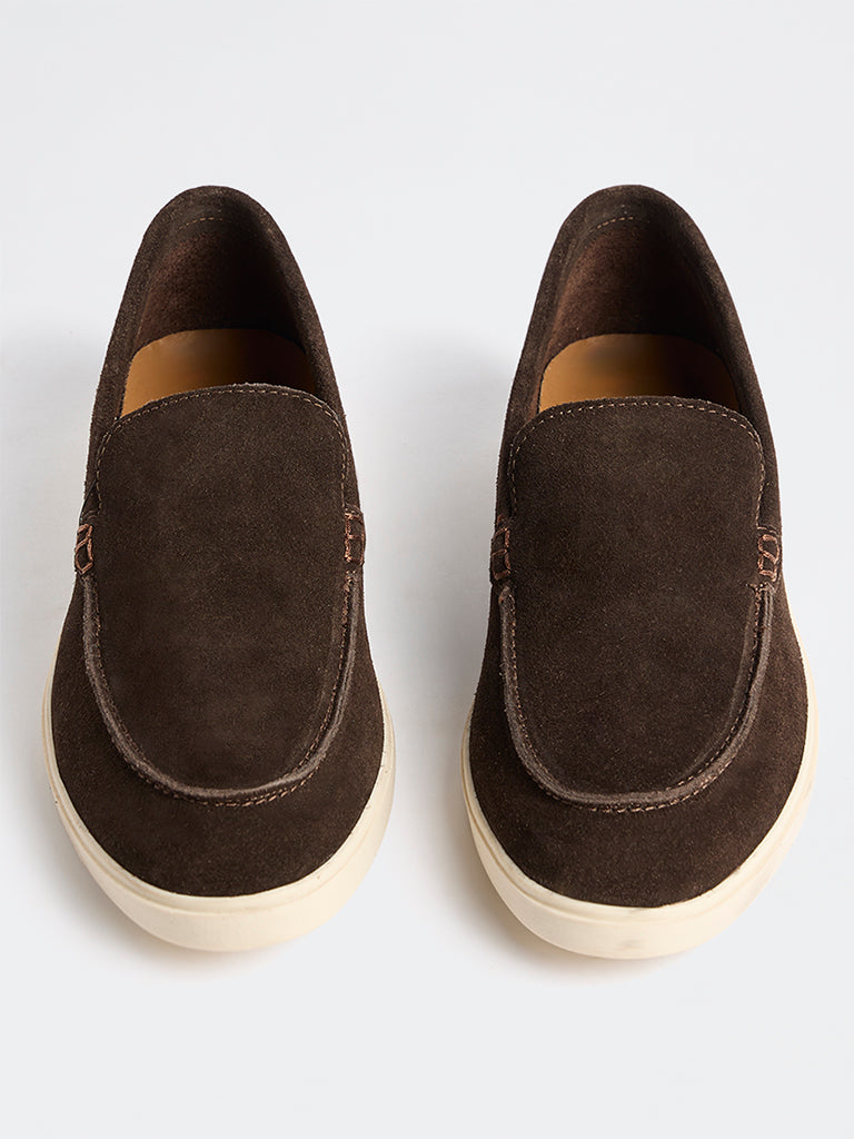 SOLEPLAY Dark Brown Suede Loafers