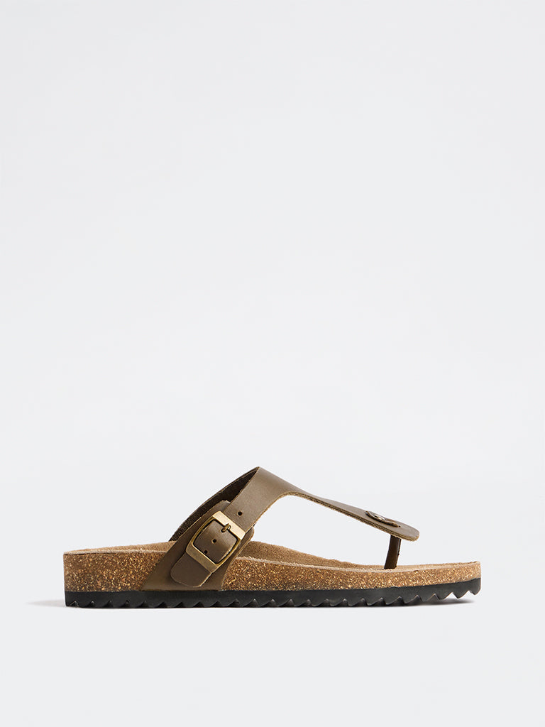 SOLEPLAY Brown Thong-Strap Sandals