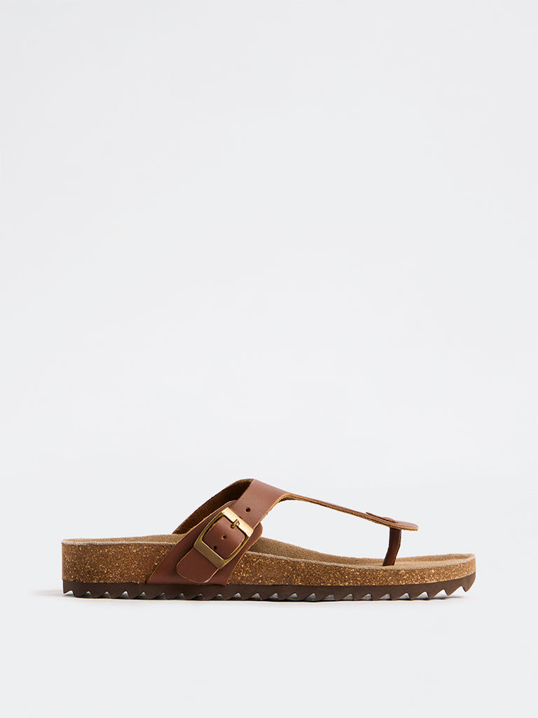SOLEPLAY Tan Thong-Strap Sandals