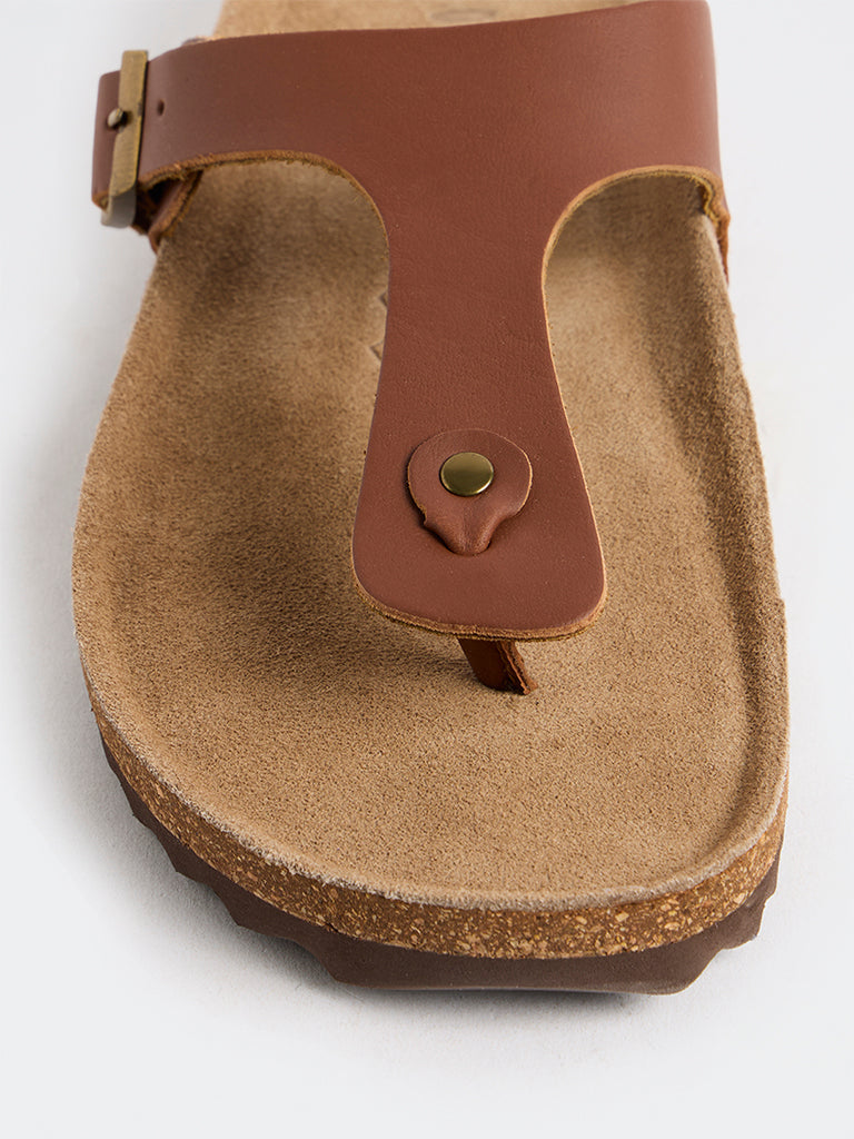 SOLEPLAY Tan Thong-Strap Sandals