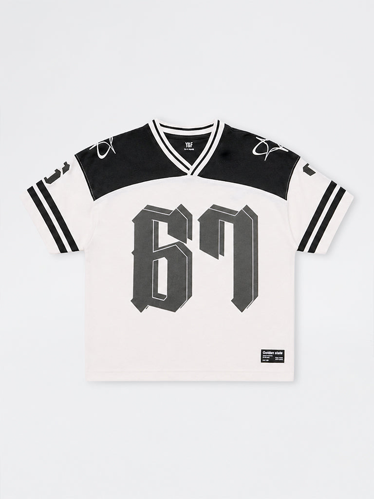 Boys Off-White Colour-Blocked Cotton T-Shirt
