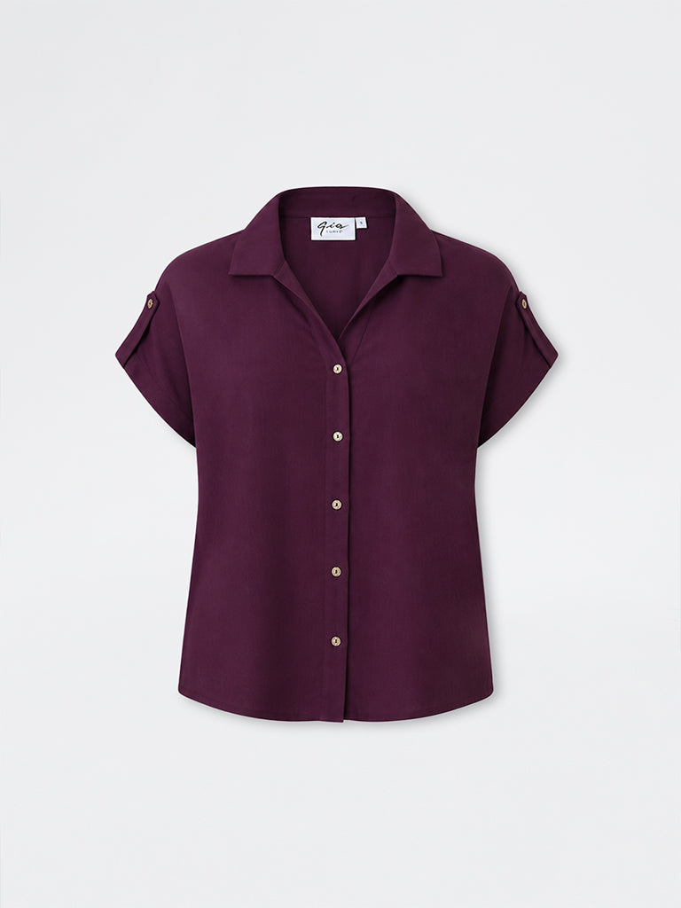 Gia Plum Solid Shirt