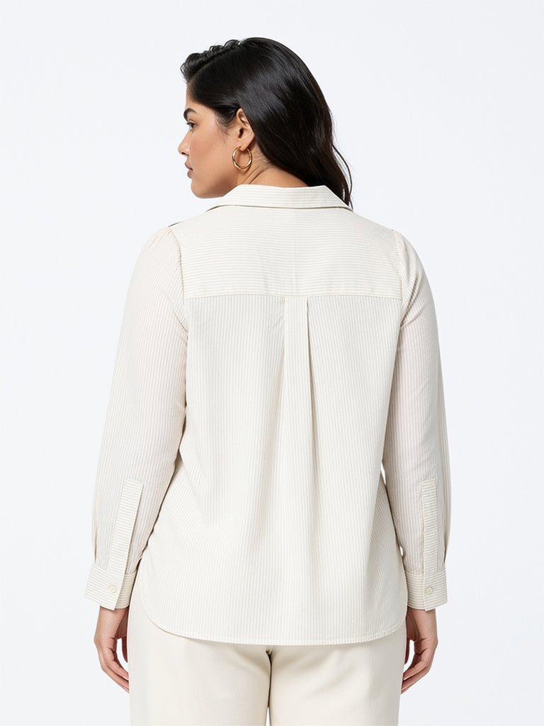 Gia Ivory Striped Blouse