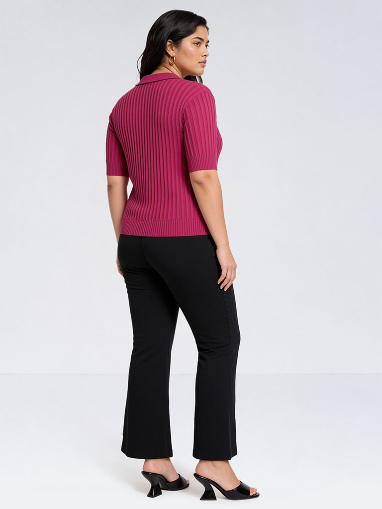 Gia Black High-Rise Flared Pants