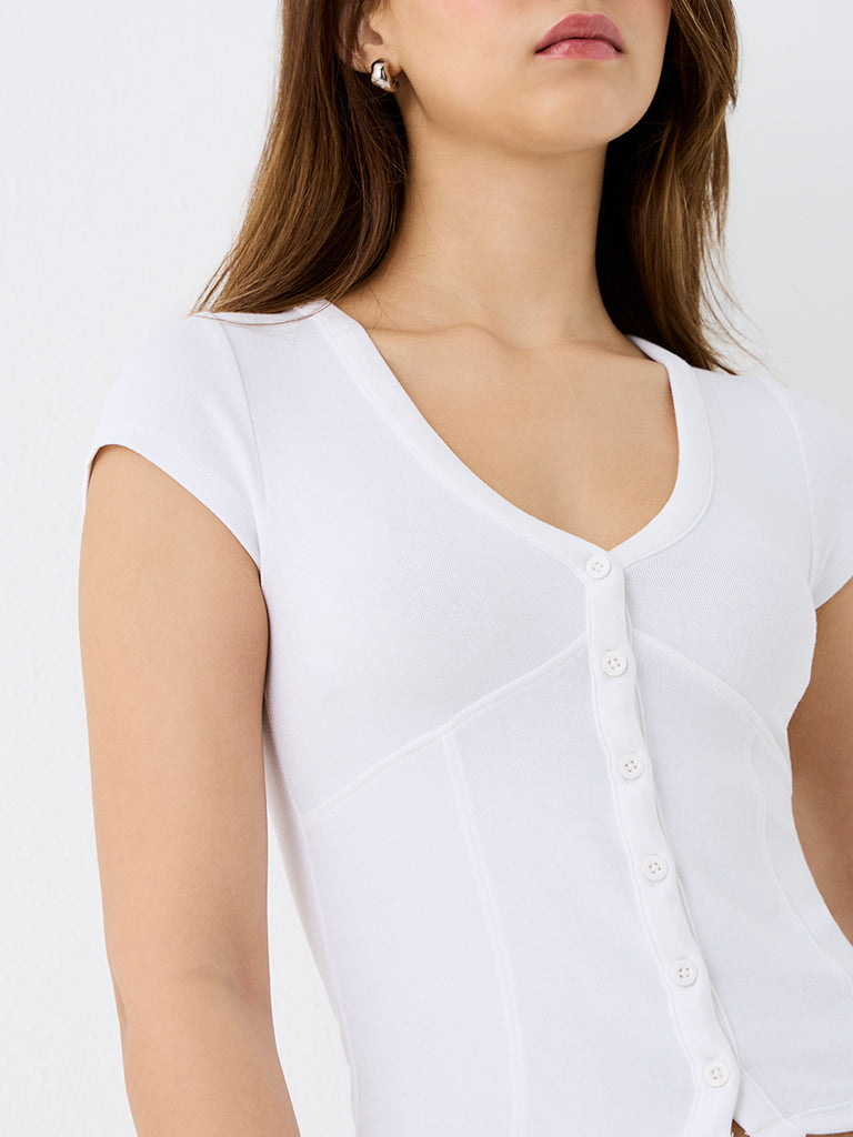 Nuon White Solid Top