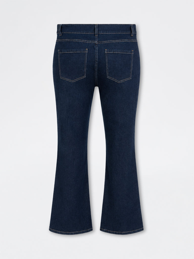 Gia Dark Blue High-Rise Bootcut Jeans