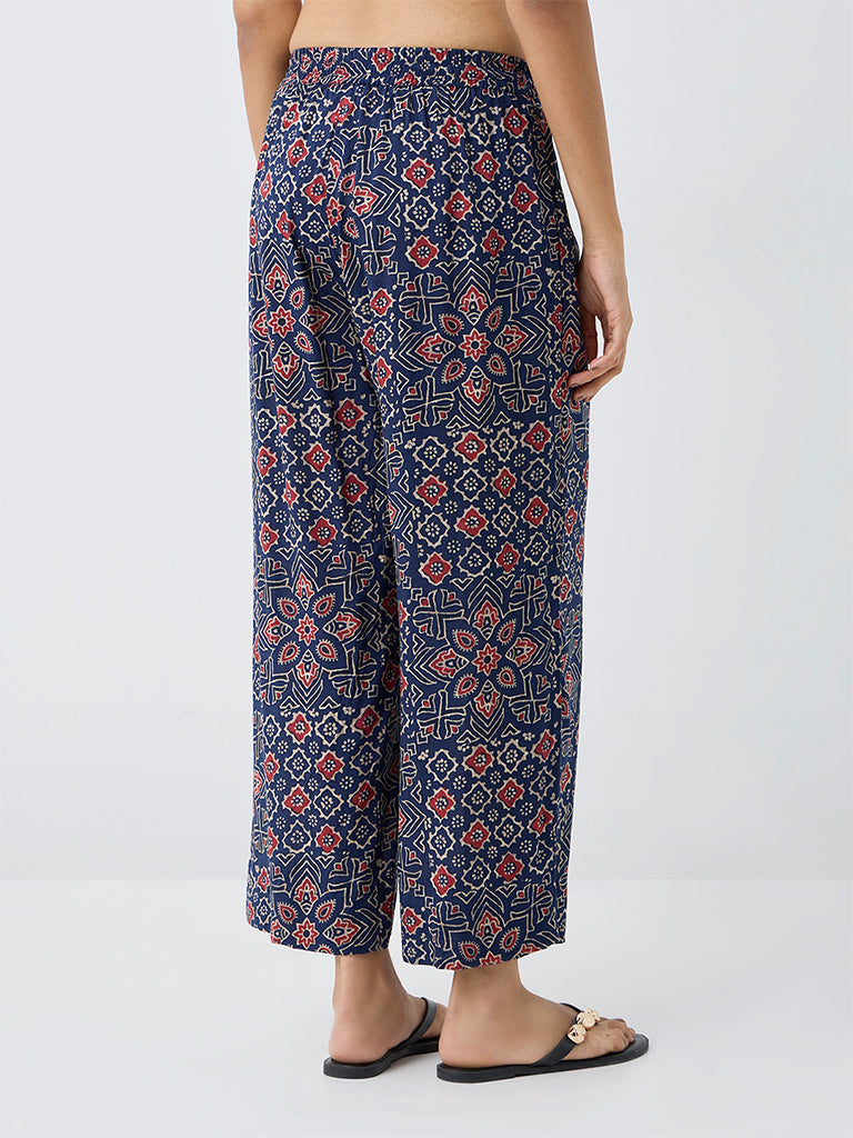 Utsa Indigo Ajrakh-Inspired Pants