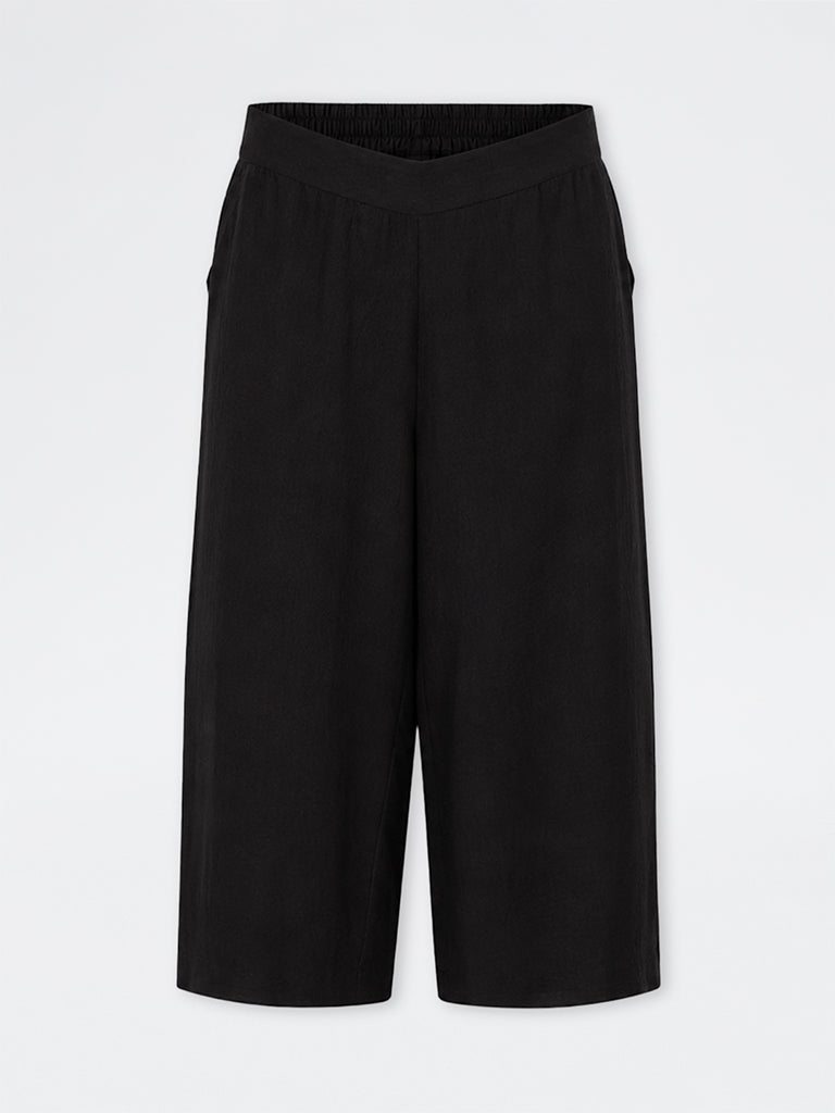 Gia Black Solid High-Rise Trousers
