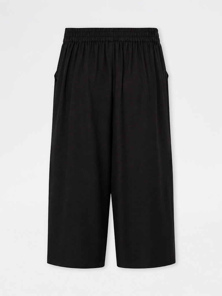 Gia Black Solid High-Rise Trousers