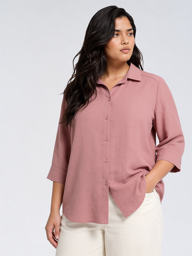 Gia Dusty Pink Solid Shirt
