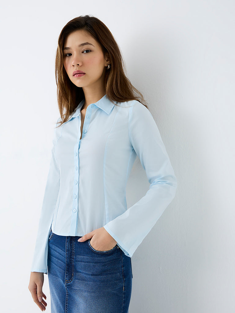Nuon Light Blue Solid Shirt