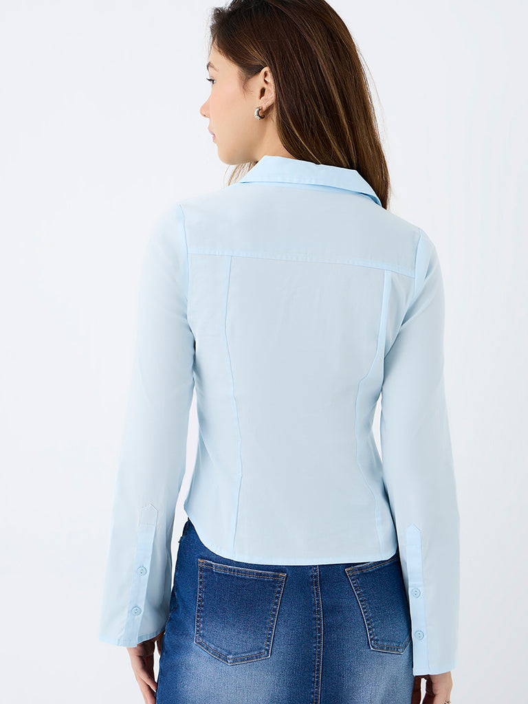 Nuon Light Blue Solid Shirt
