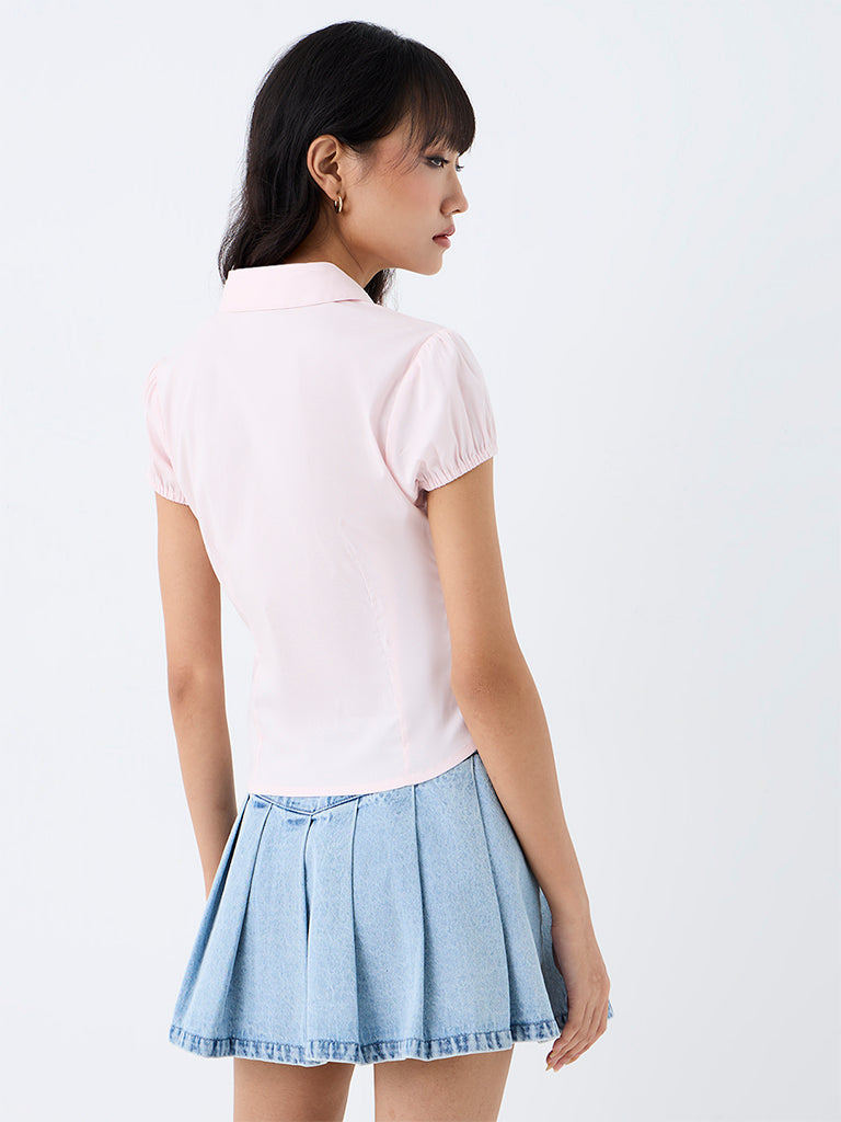 Nuon Light Pink Solid Shirt