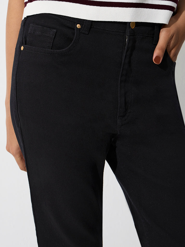 LOV Black High-Rise Flared Jeans