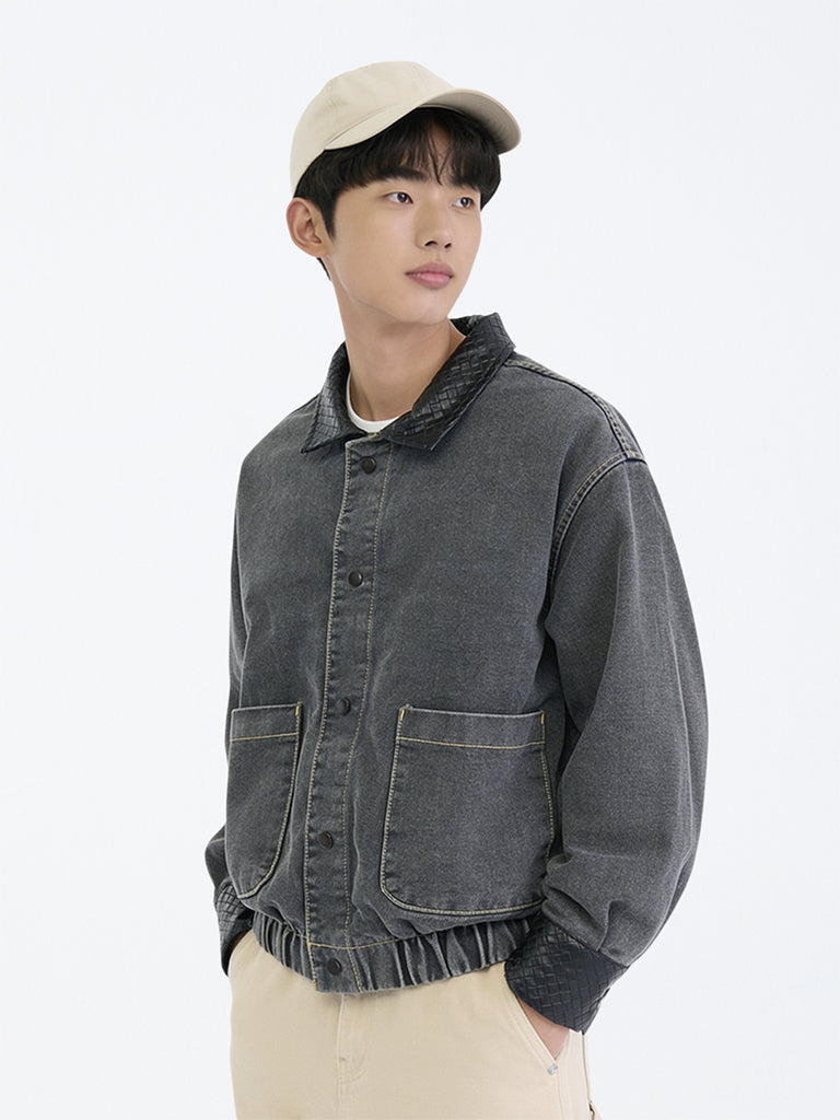 Boys Charcoal Denim Jacket