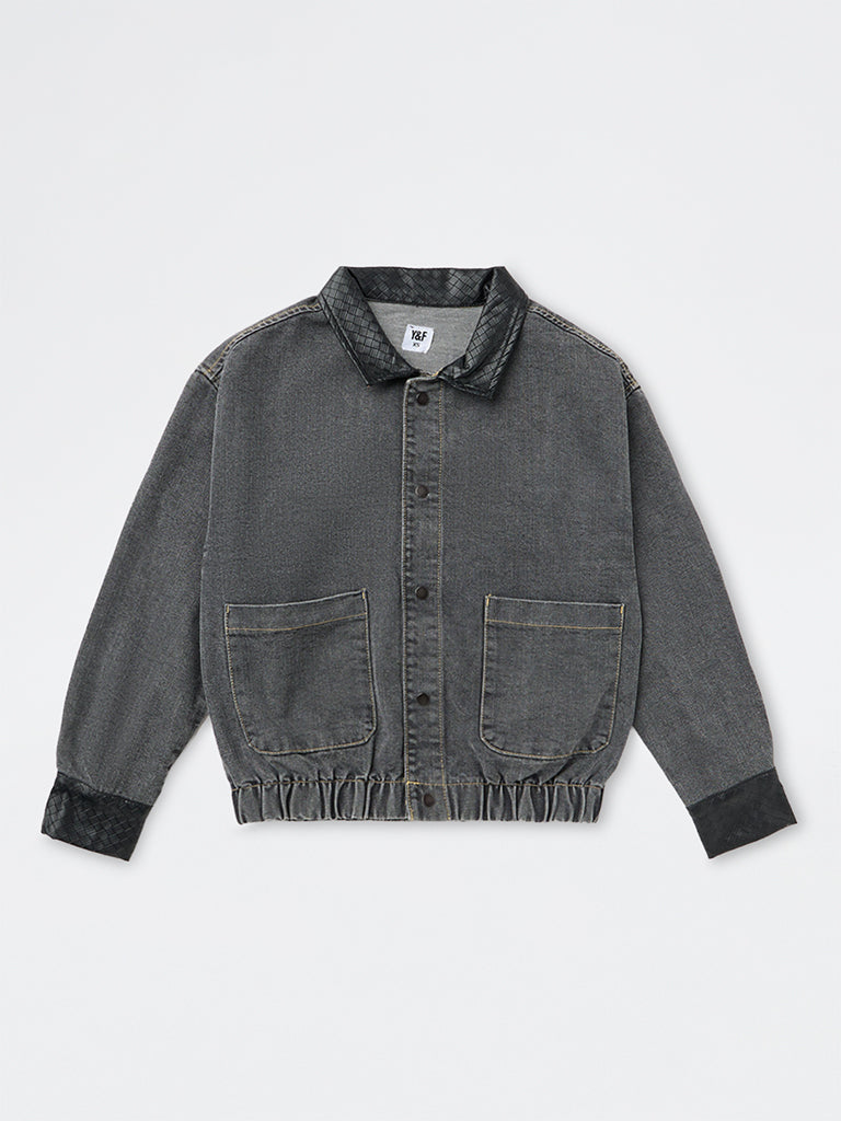 Boys Charcoal Denim Jacket